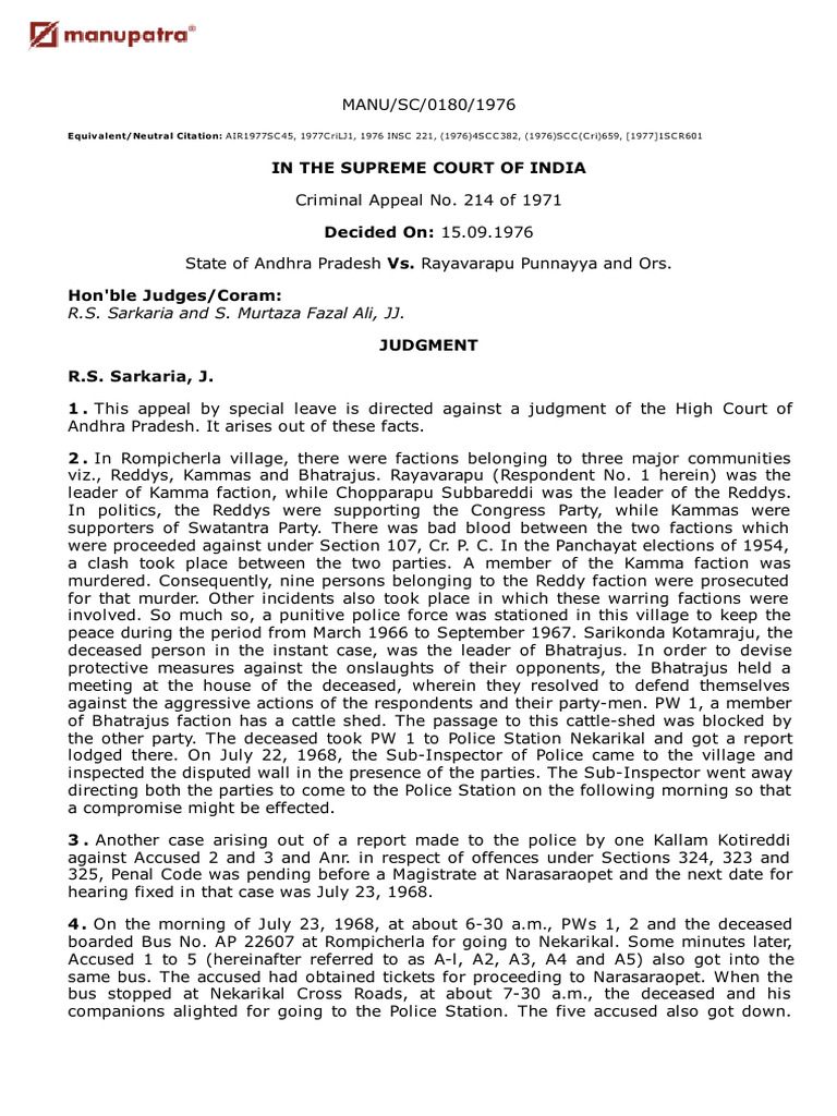 Supreme Court Ruling on Culpable Homicide | PDF | Murder | Bleeding