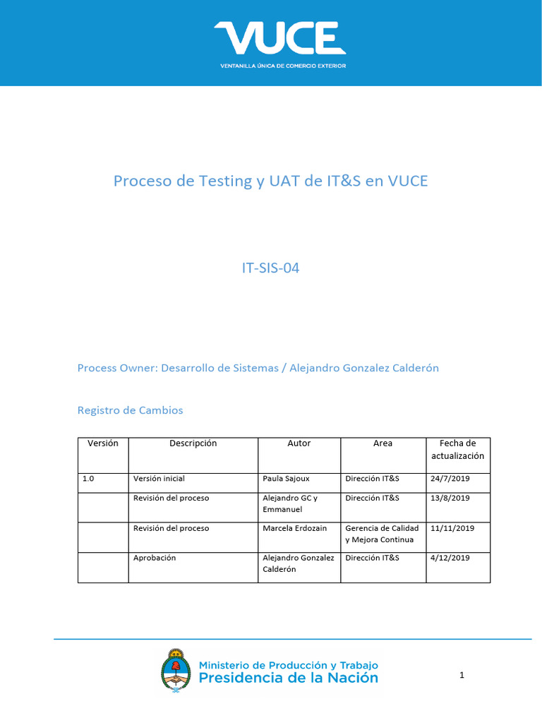 It-Sis-04-Proceso de Testing y Uat | PDF | Pruebas de software | Software