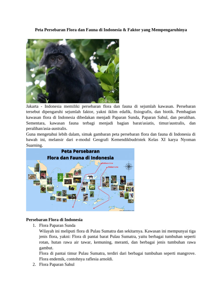 Artikel Peta Persebaran Flora Dan Fauna Di Indonesia Pdf