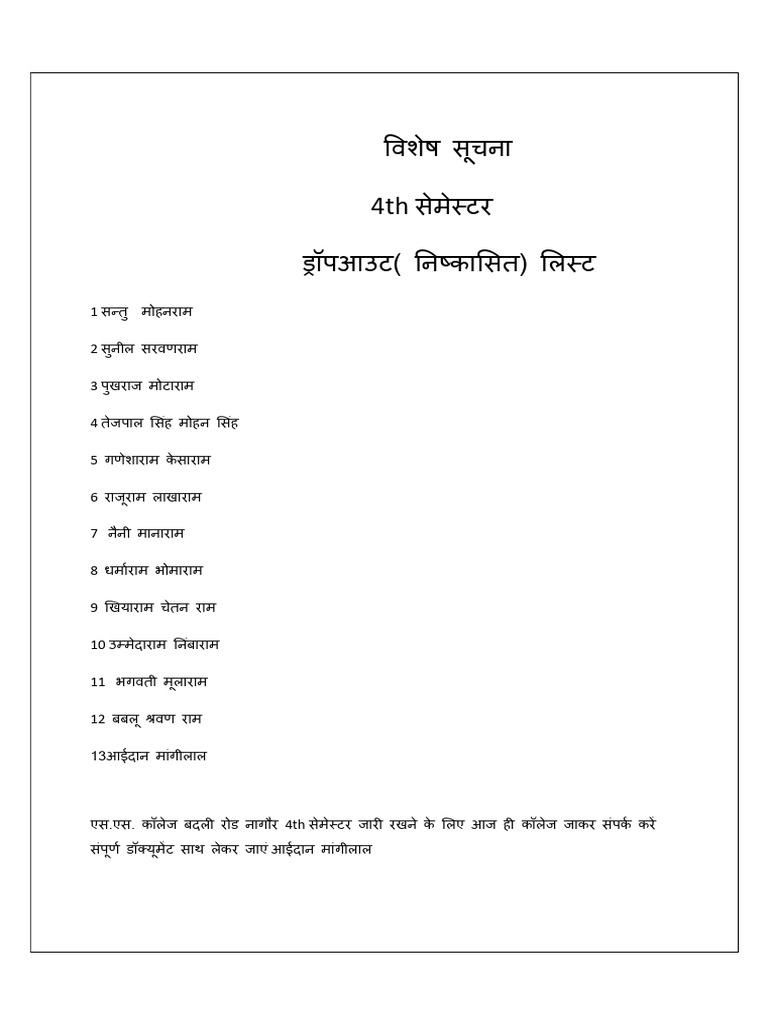 4 TH Semester 2 Years | PDF