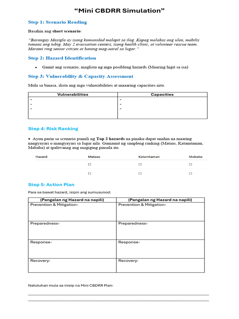 Mini CBDRR Simulation | PDF