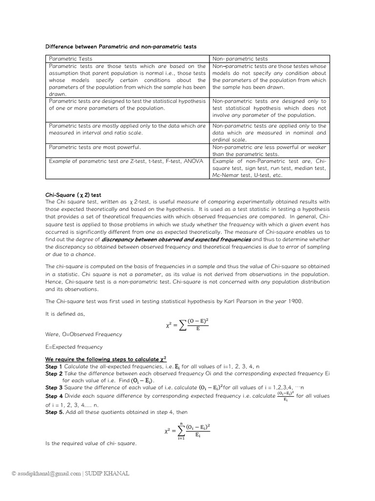 Complete Chi-Square Test | PDF