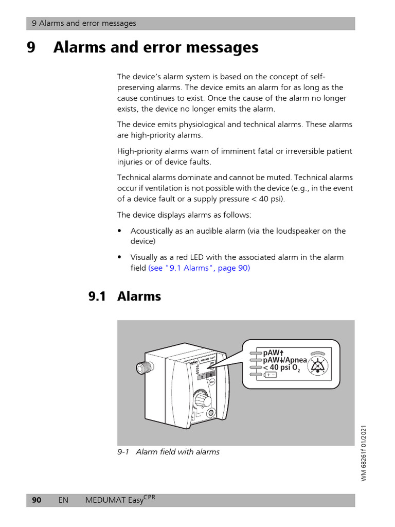 Medumat Easy CPR Alarm & Error Message | PDF | Clinical Medicine ...