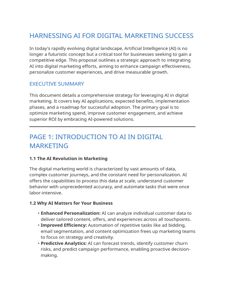 AI Strategies for Digital Marketing Success | PDF | Search Engine ...