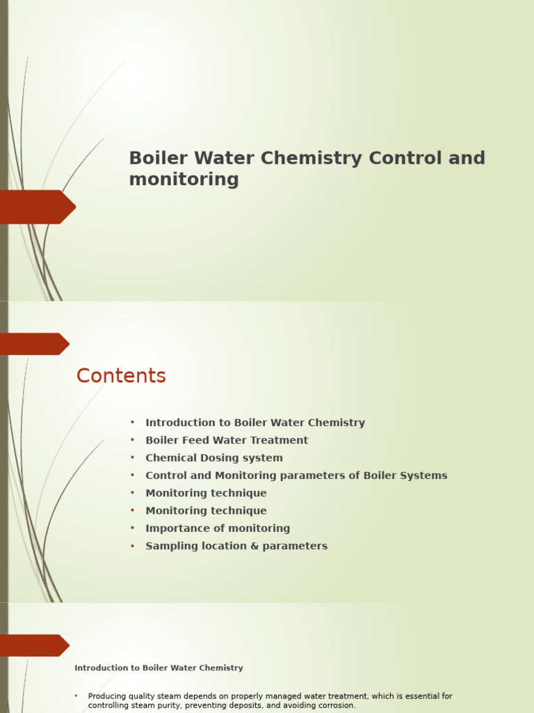 Boiler Water Chemistry Control Guide | PDF | Water Purification | Chemistry