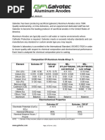 Aluminium Anode Specifications and Types | PDF | Electrochemistry ...