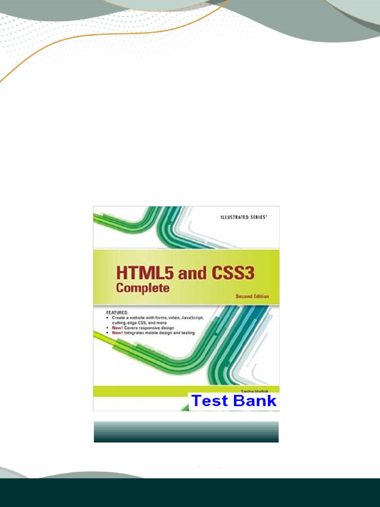 HTML5 and CSS3 Illustrated Complete 2nd Edition Vodnik Test Bank full ...