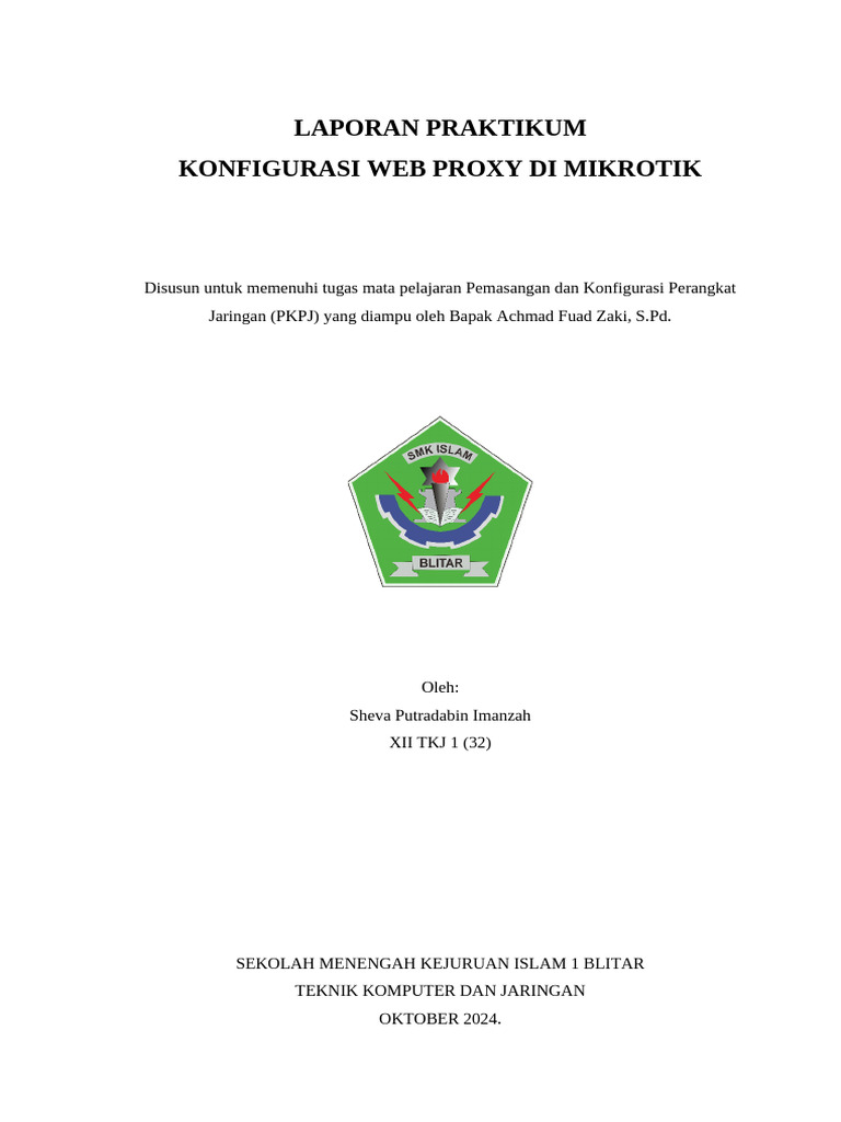 Praktikum Konfigurasi Web Proxy Mikrotik | PDF