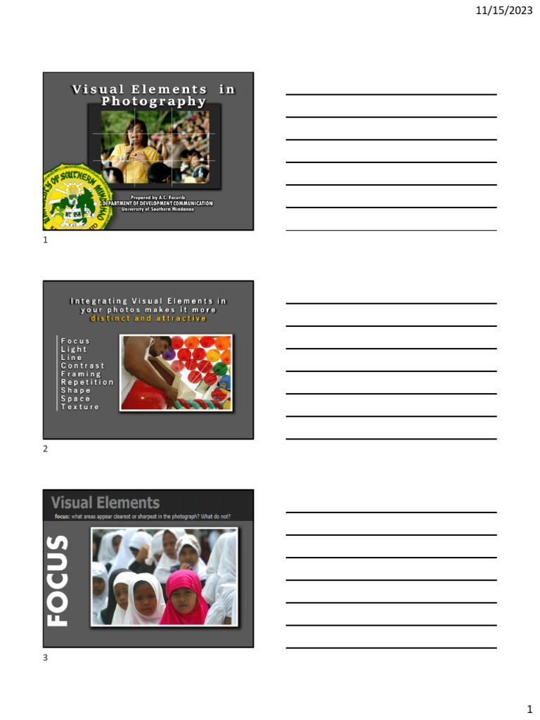 Visual Elements Photography Assignment | PDF