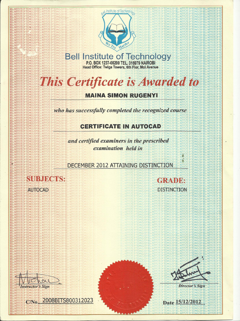 Auto Cad Cert | PDF