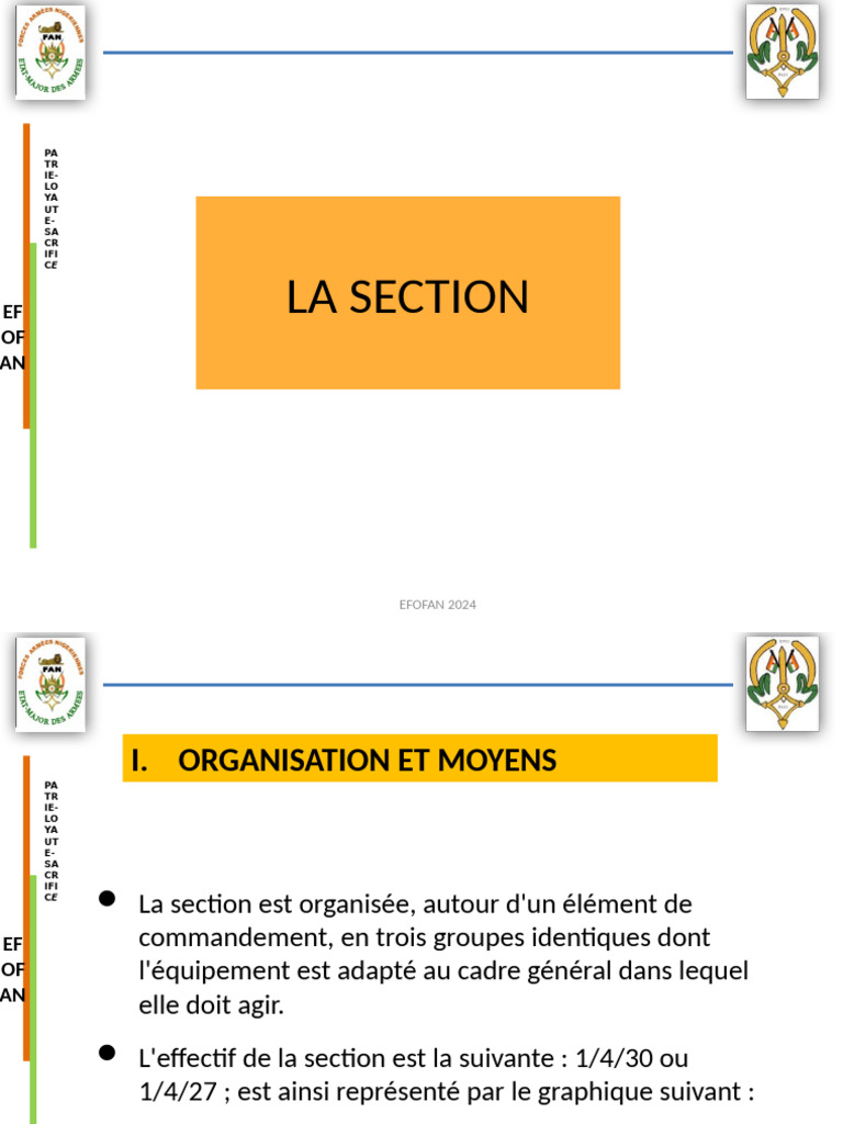 Organisation d'une section militaire | PDF | Militaire