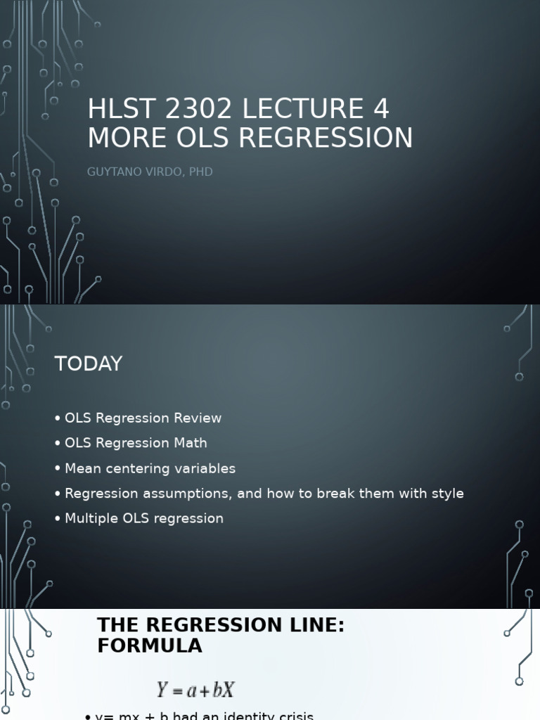 Advanced OLS Regression Techniques | PDF | Linear Regression | Errors ...