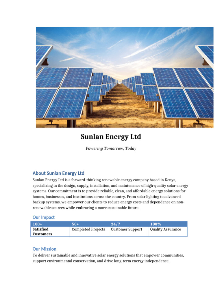 Solar Energy Solutions in Kenya | PDF | Solar Power | Water Heating