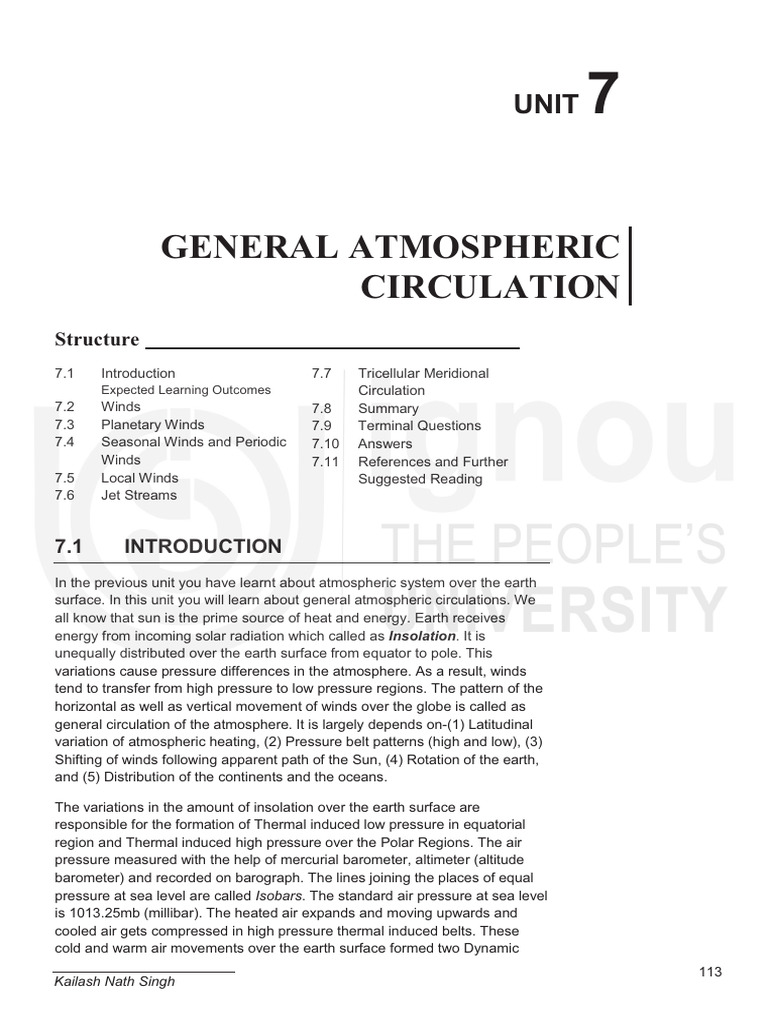General Atmospheric Circulation Explained | PDF | Atmospheric ...