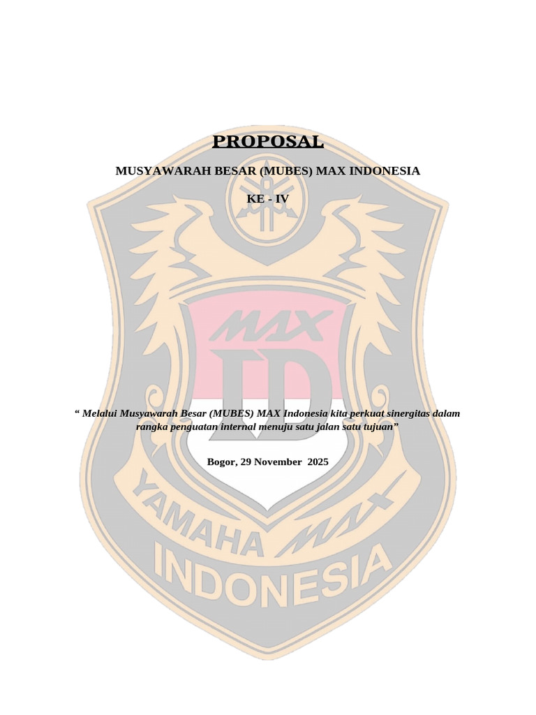 Proposal Mubes MAX Indonesia 2025 | PDF