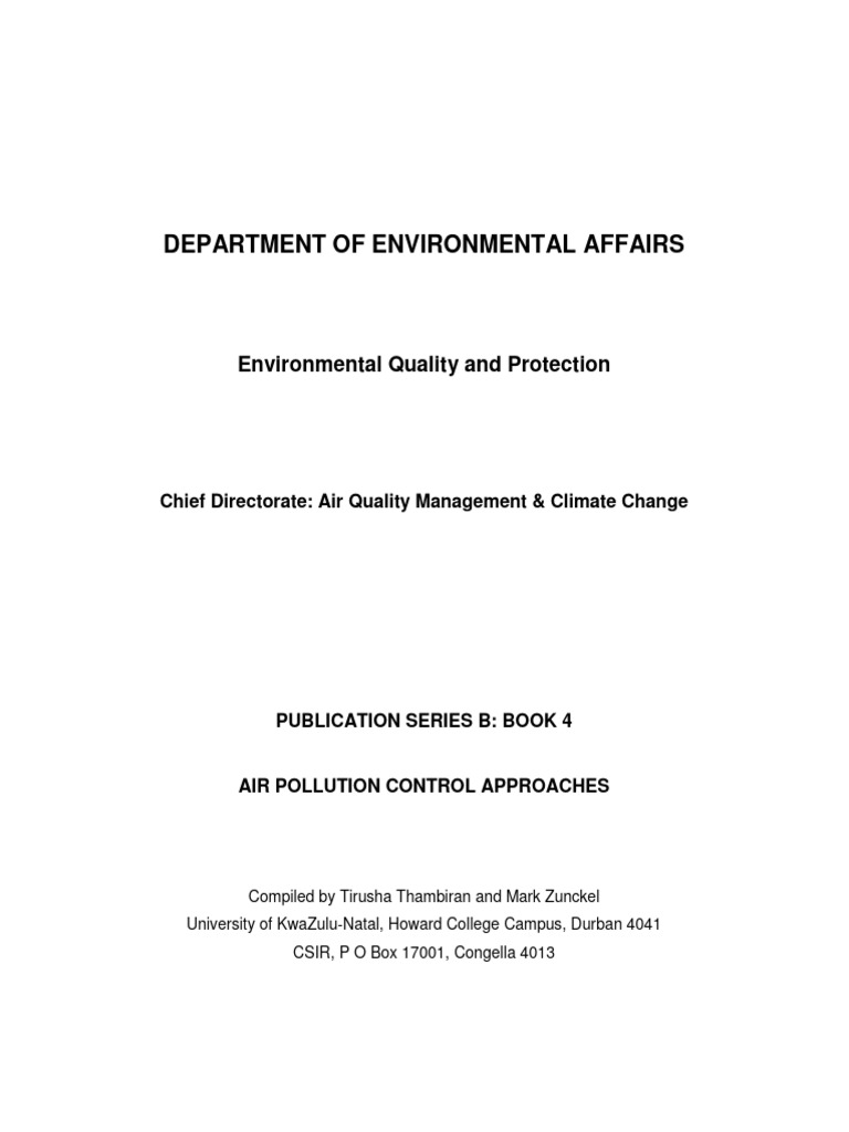 Air Pollution Control Approaches Guide | PDF | Gasoline | Adsorption