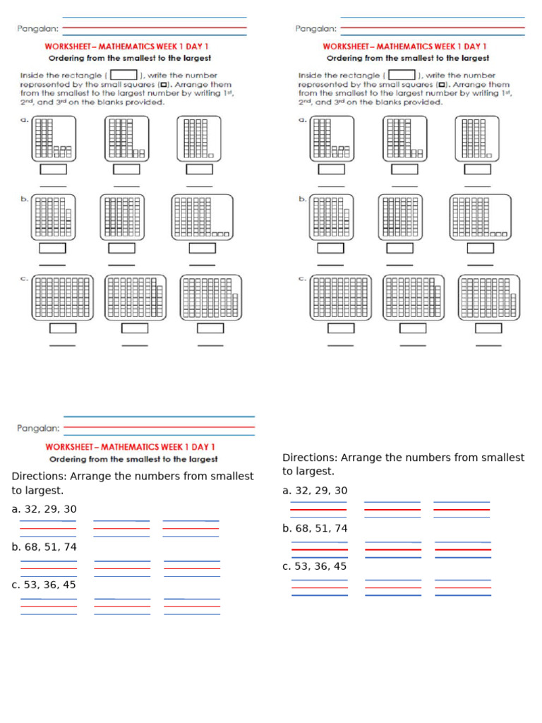 Week 1 - Day 1 Math | PDF