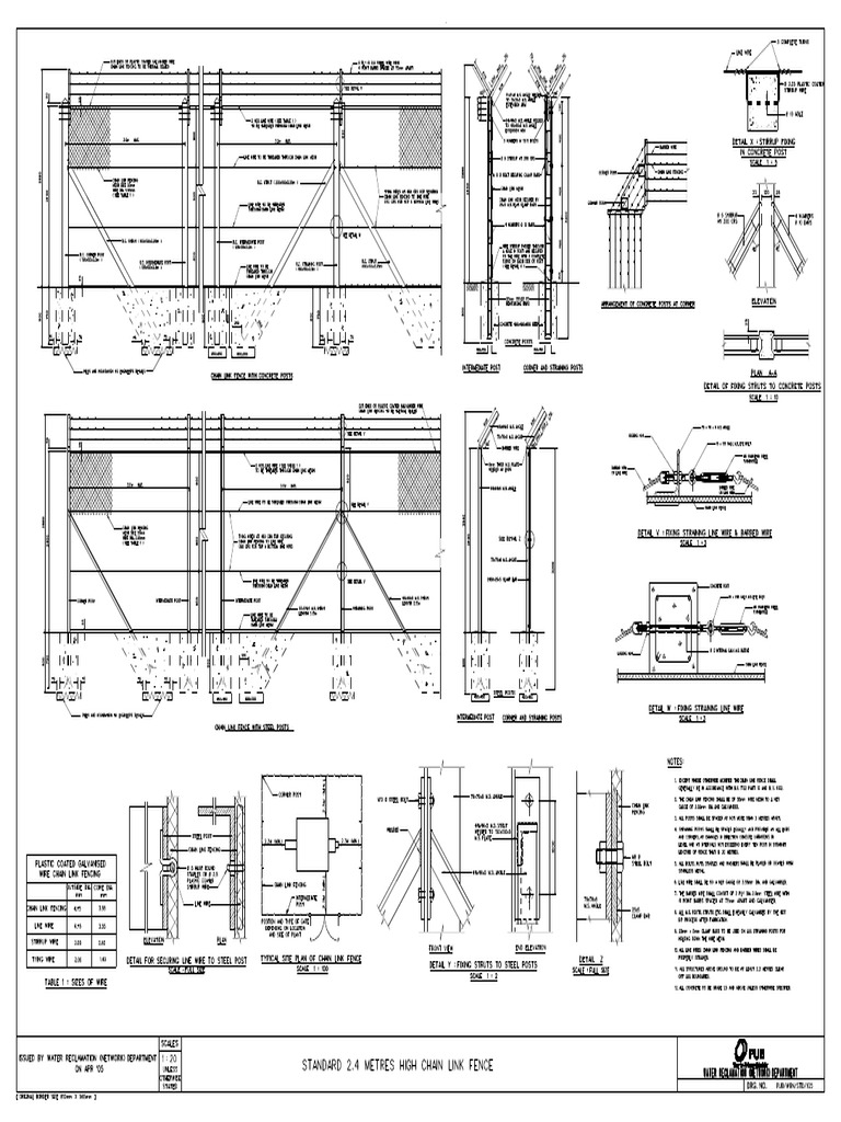 Chain Link Fence Specifications and Details | PDF | Screw | Mechanical ...