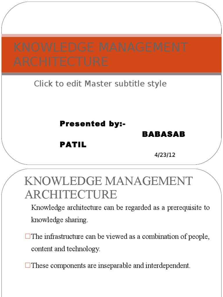 Knowledge Management Architecture Overview | PDF | Knowledge Management ...