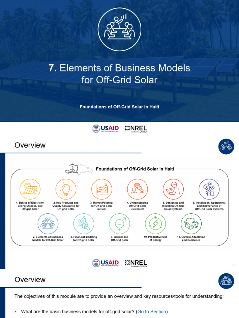 7.elements of Business Models For OffGrid Solar System | PDF ...