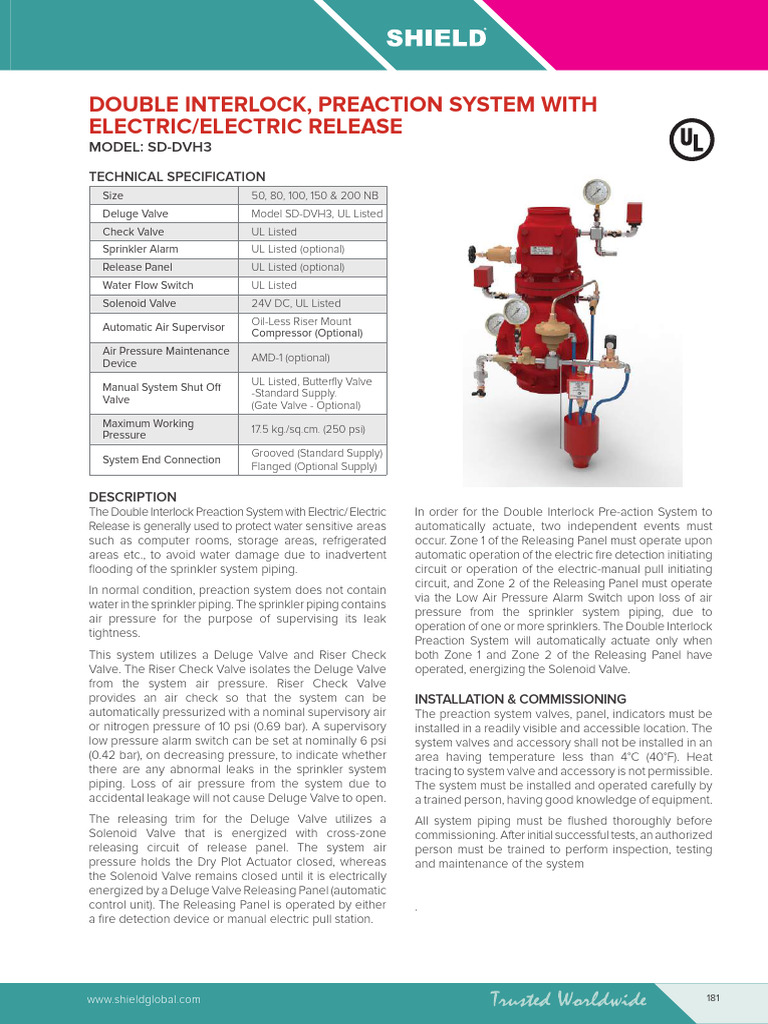 Double Interlock Preaction System Guide | PDF | Valve | Fire Sprinkler ...