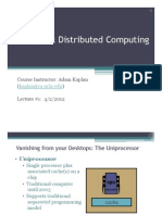 CS 133 Parallel & Distributed Computing: Course Instructor: Adam Kaplan Lecture #1: 4/2/2012