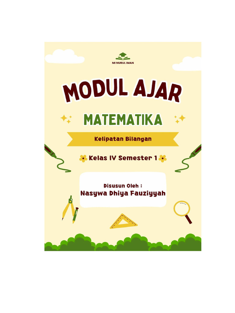 Modul Ajar Matematika Kelas IV MI | PDF