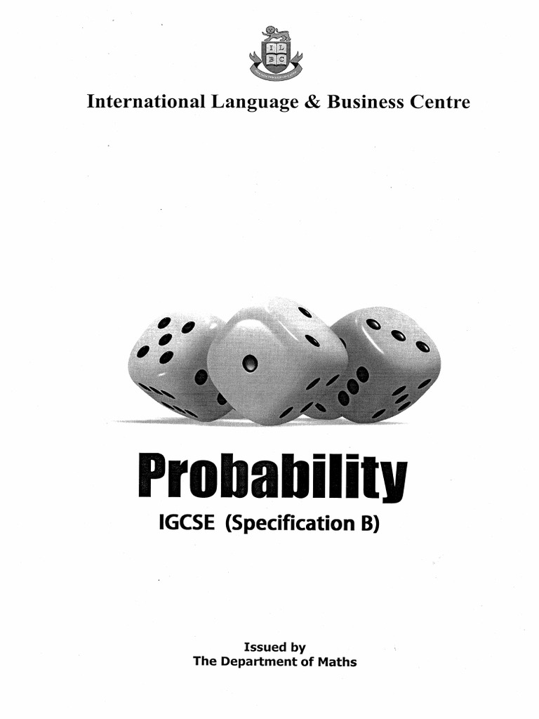 Probability IGCSE (Specification-B) | PDF