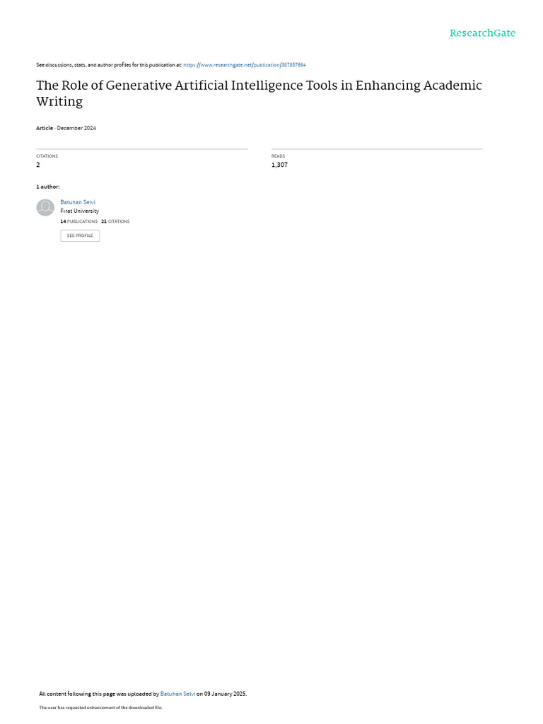 Image showcasing Enhancing Academic Writing with GenAI Tools | PDF | Intelligence (AI ...
