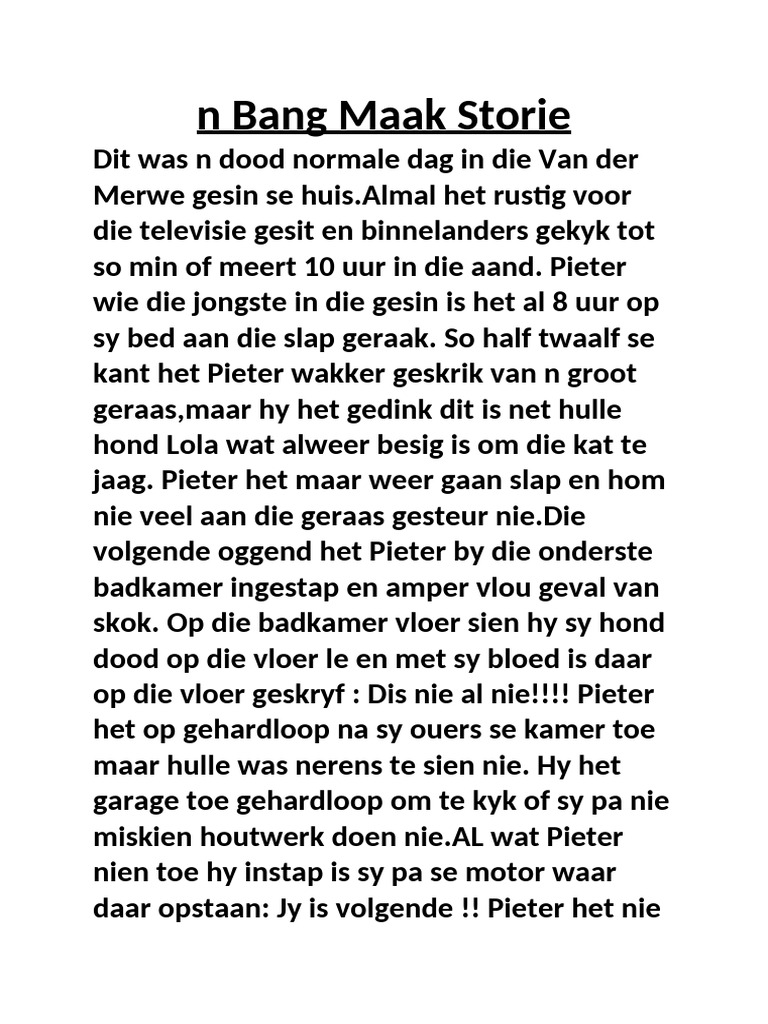 N Bang Maak Storie | PDF