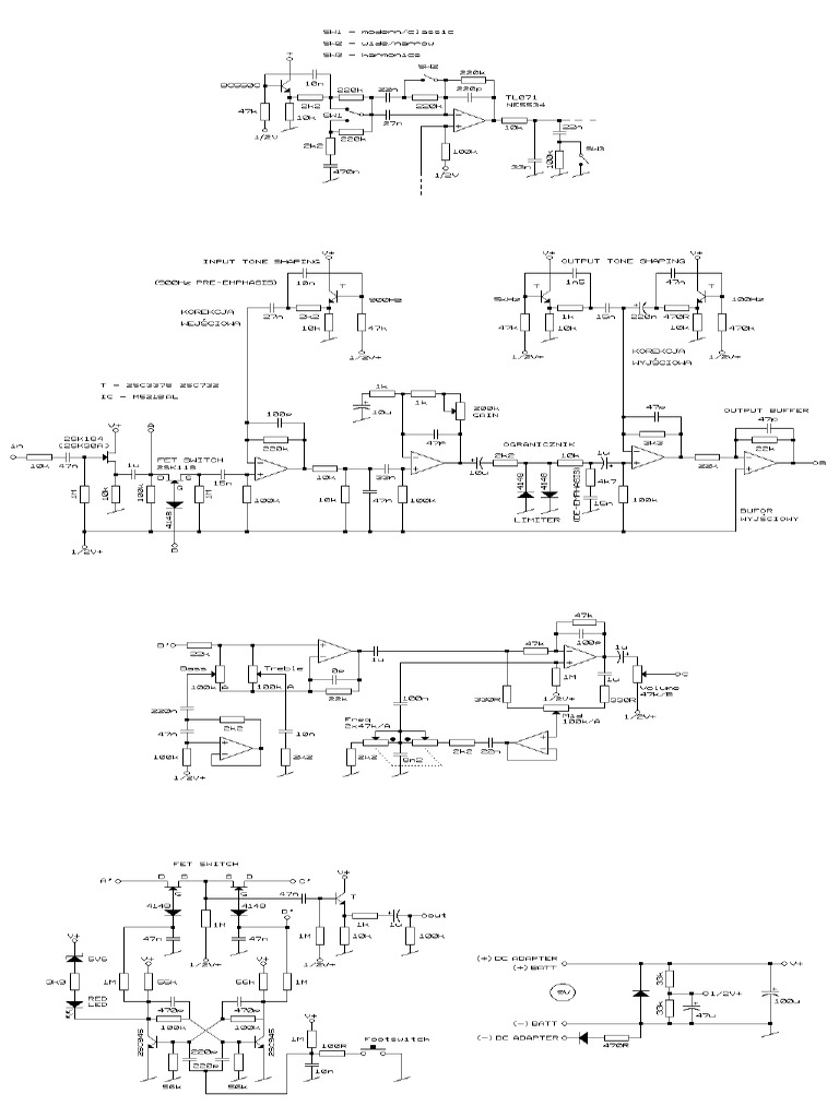 Boss MT 2 Metal Zone Pedal Schematic | PDF