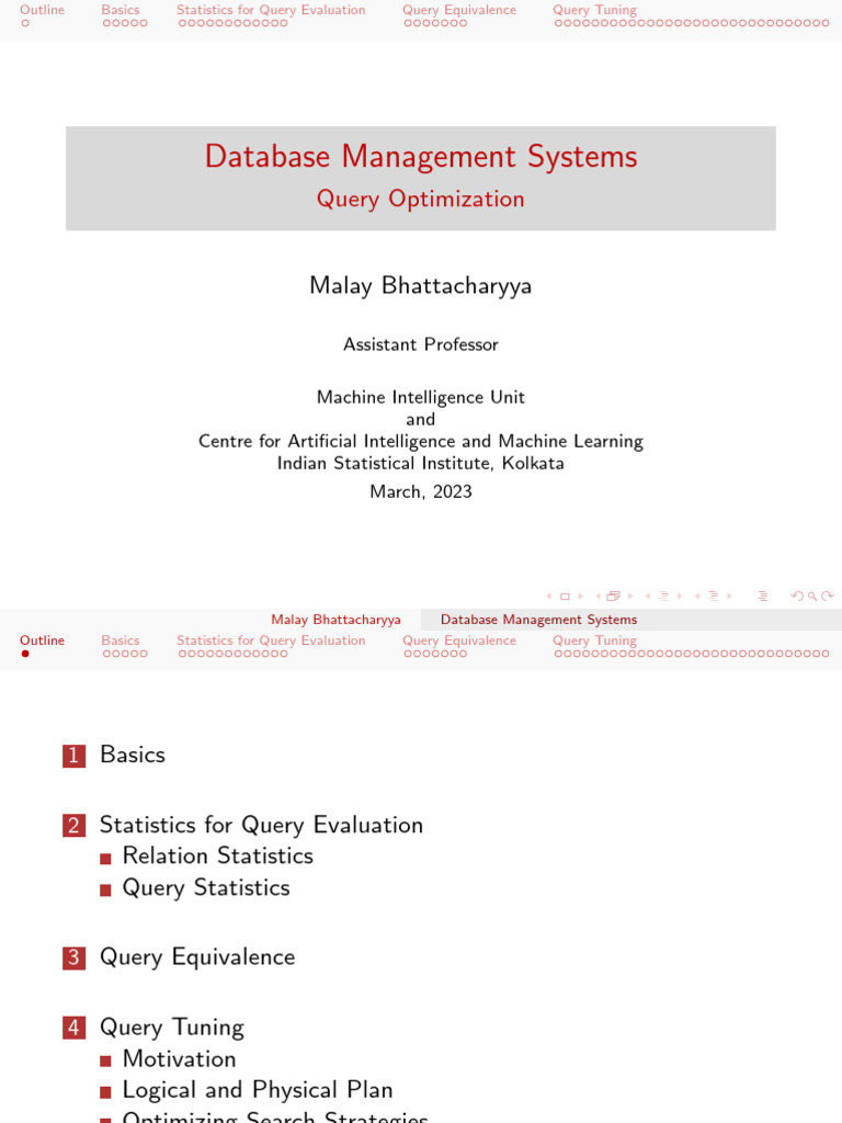 Database Query Optimization Basics | PDF | Databases | Information ...