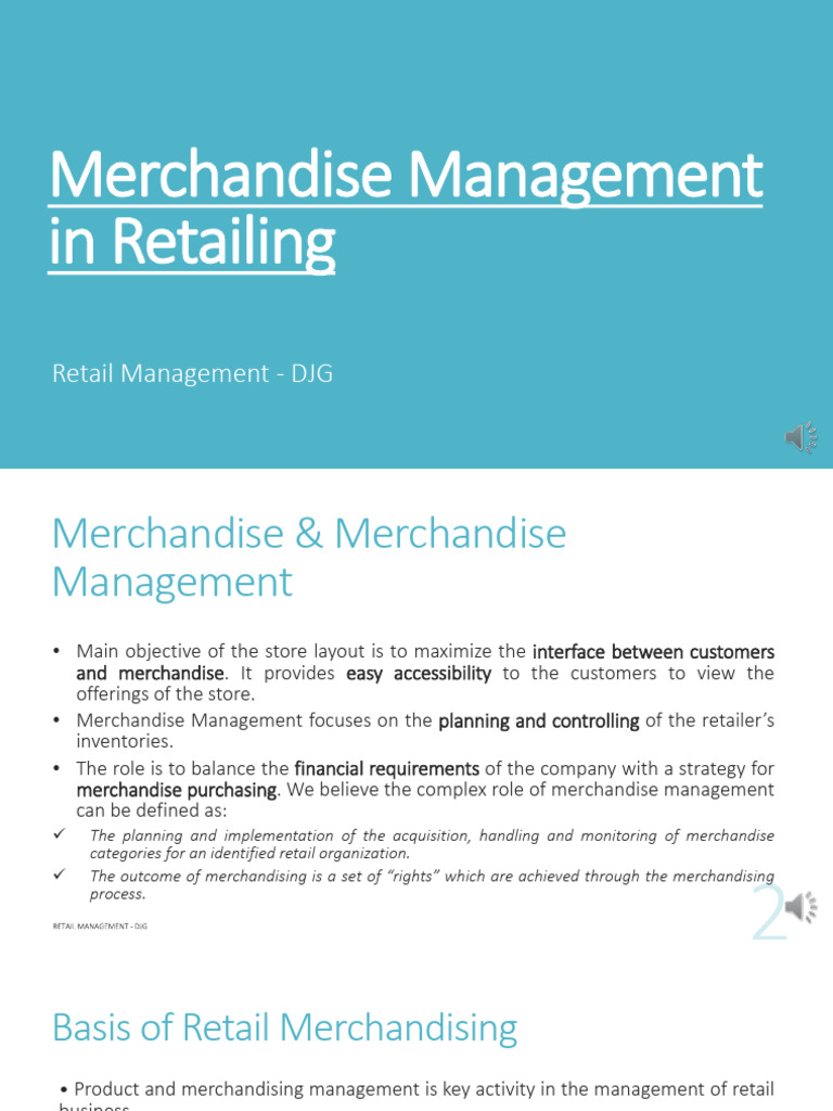 Retail Merchandise Management Overview | PDF | Retail | Inventory