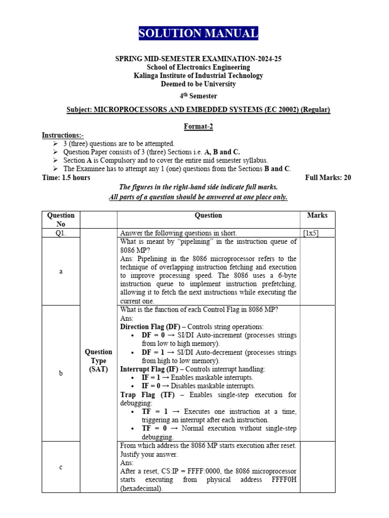 EDR EPROM in 8086 Microprocessor Exam | PDF | Central Processing Unit ...