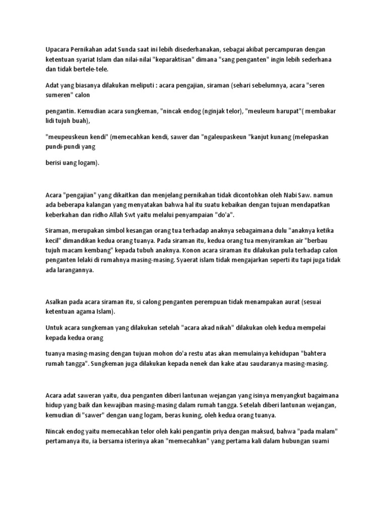 Naskah Sungkeman Pengantin Sunda – Beinyu.com