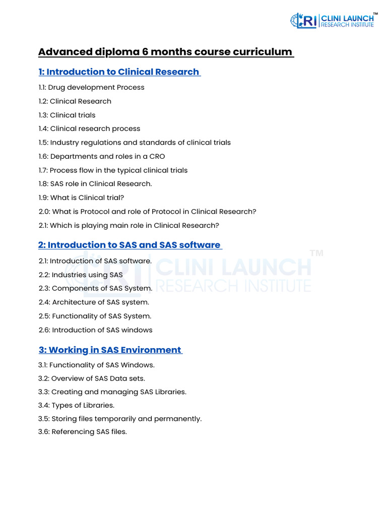 SAS Programming for Clinical Research | PDF | Sas (Software) | Computer ...
