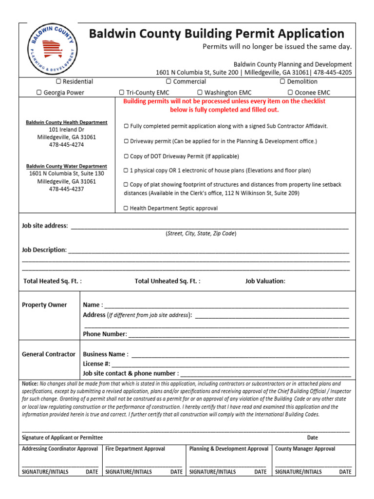 Baldwin County Building Permit Guide | PDF | Notary Public