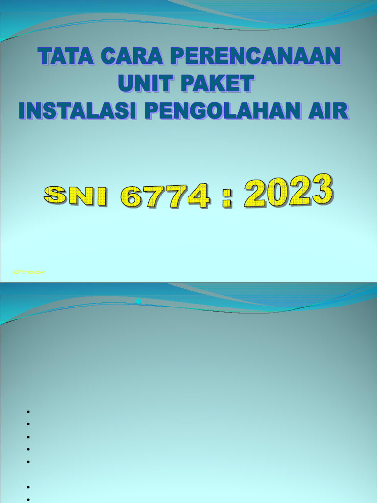 Revisi SNI 6774:2023 Perencanaan IPA | PDF