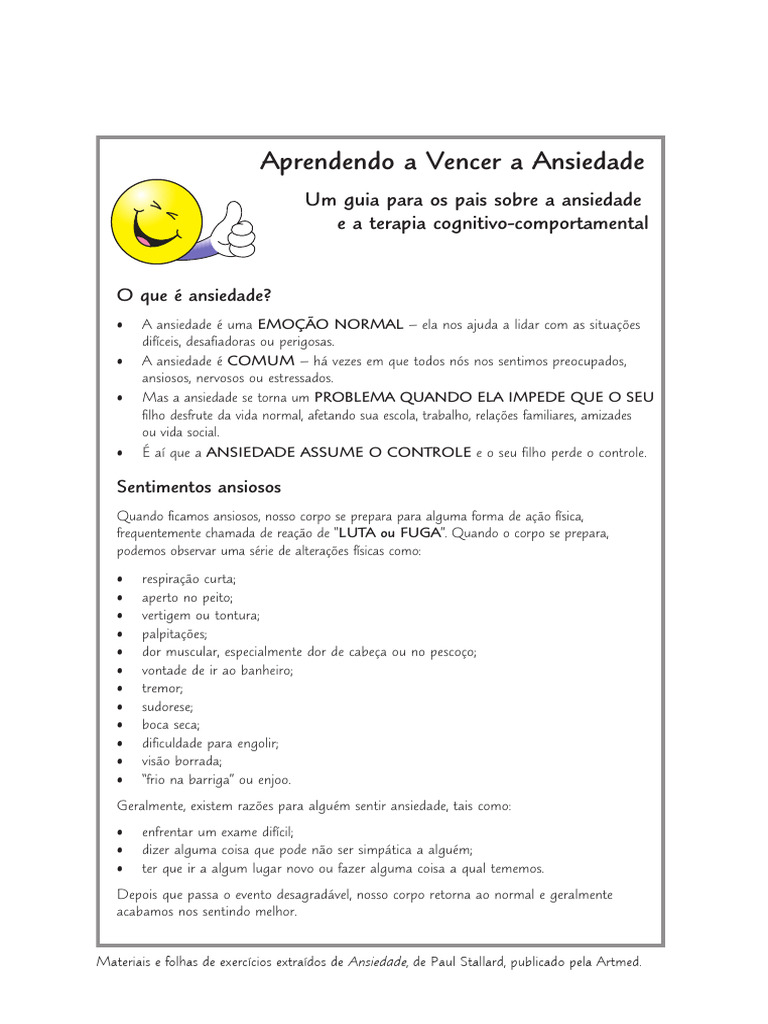 Guia Prático para Vencer a Ansiedade | PDF | Ansiedade | Pensamento