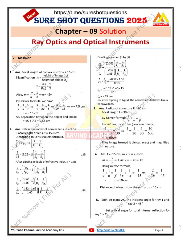 Arvind Sir Sure Shot Solutions (1) - 1 | PDF