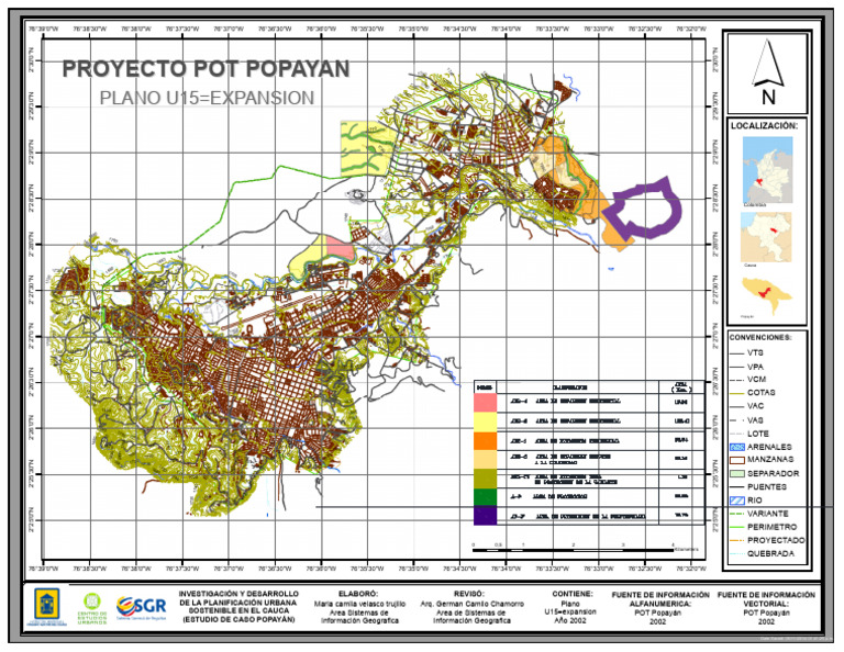 Planificación Urbana Sostenible Popayán | PDF