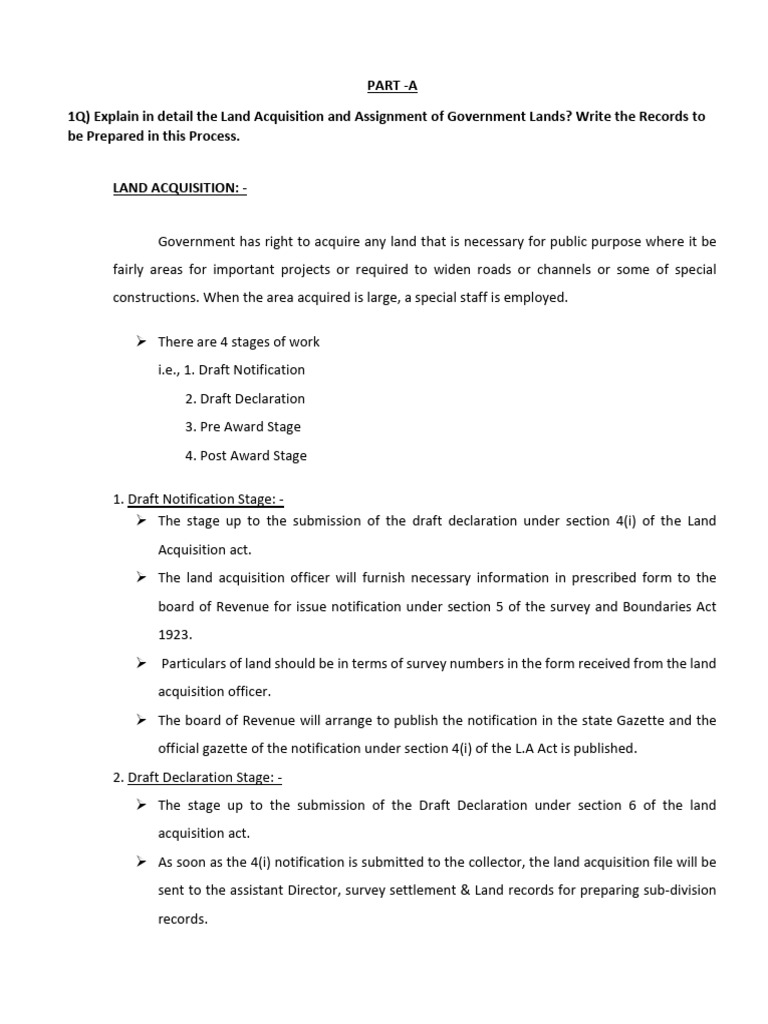 Land Acquisition and Assignment Process | PDF | Geographical Technology