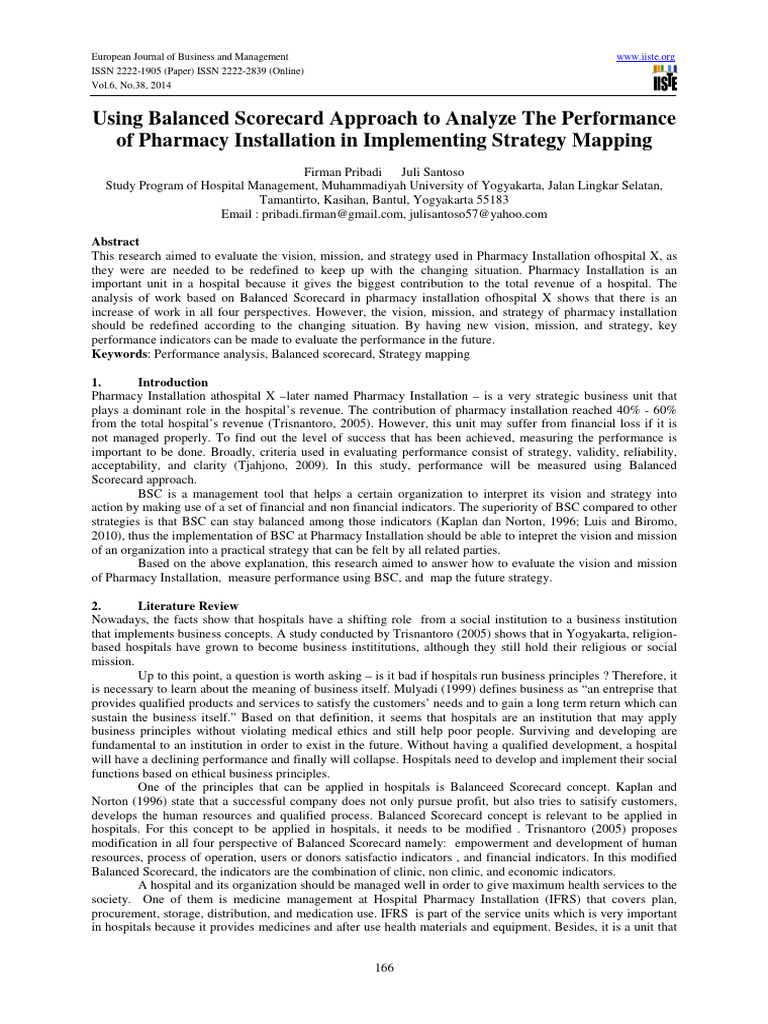 Pharmacy Performance Analysis via BSC | PDF | Medical Prescription ...