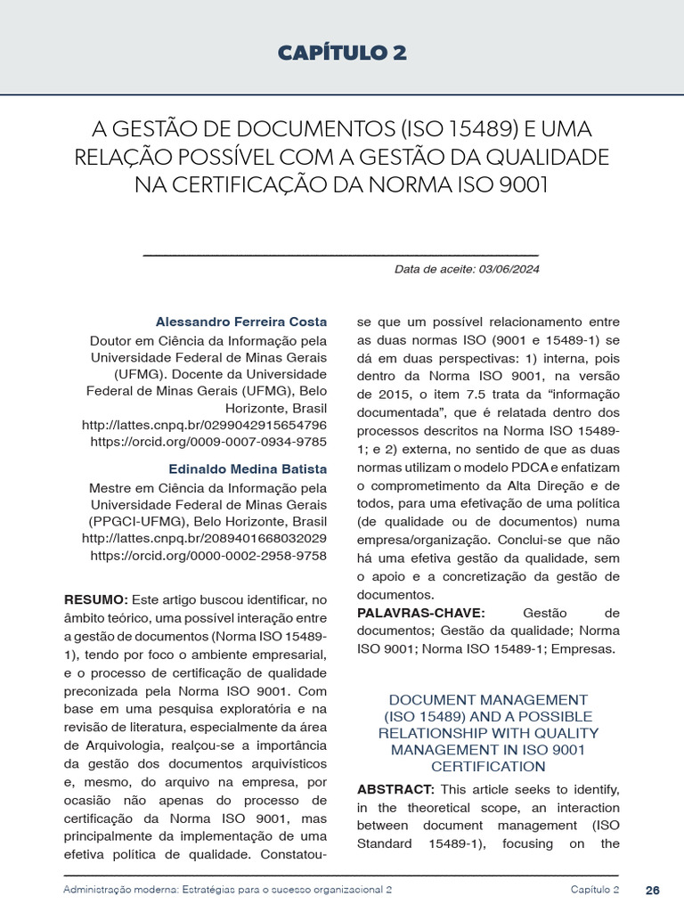 Gestão de Documentos e ISO 9001 em BH | PDF | Qualidade (negócios ...