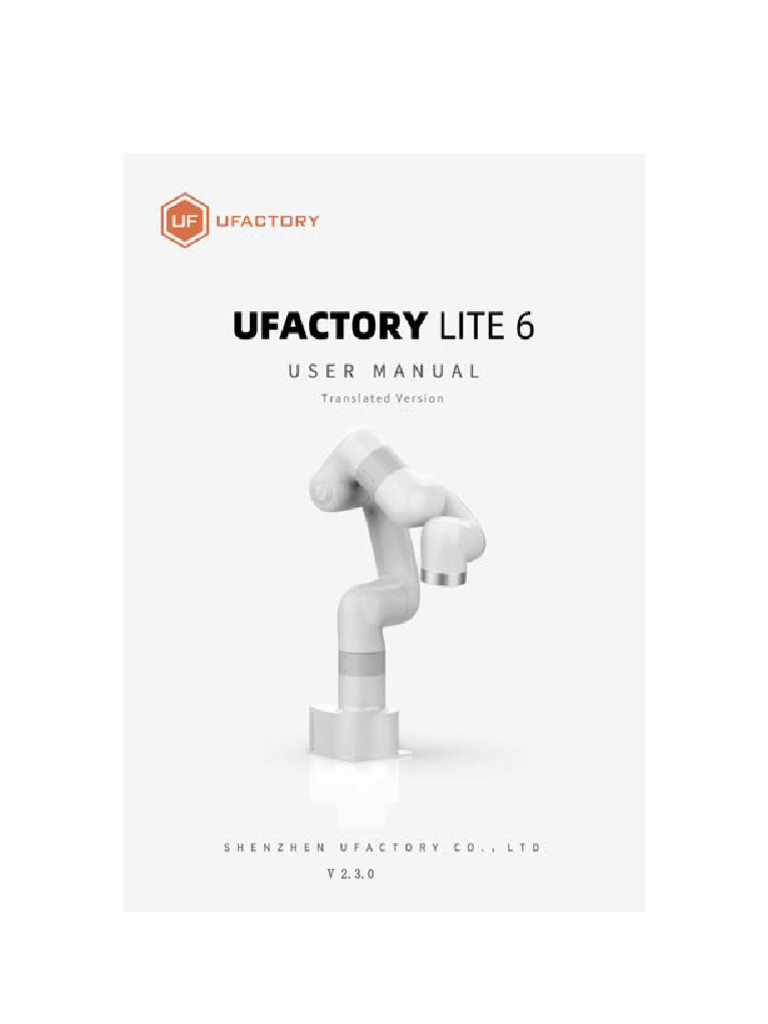 Lite 6 Robotic Arm User Manual | PDF | Cartesian Coordinate System ...