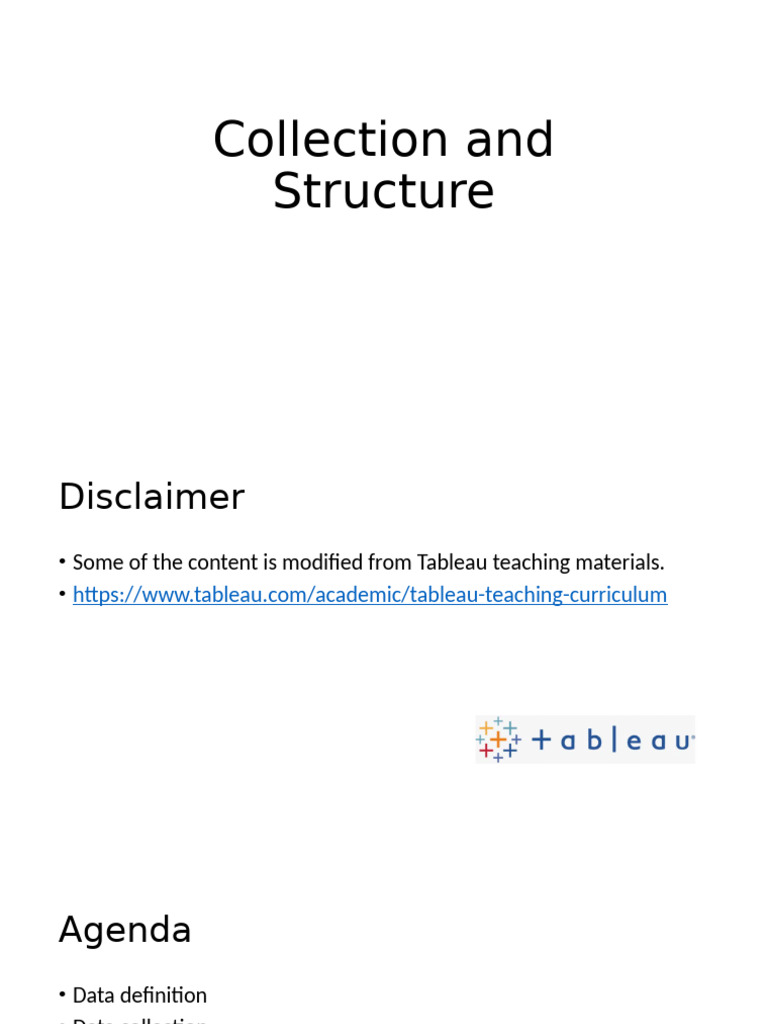 Data Organization and Tableau Basics | PDF | Microsoft Excel | Data