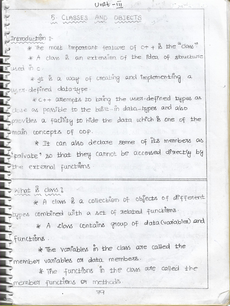 Class and Object-UNIT-IV | PDF