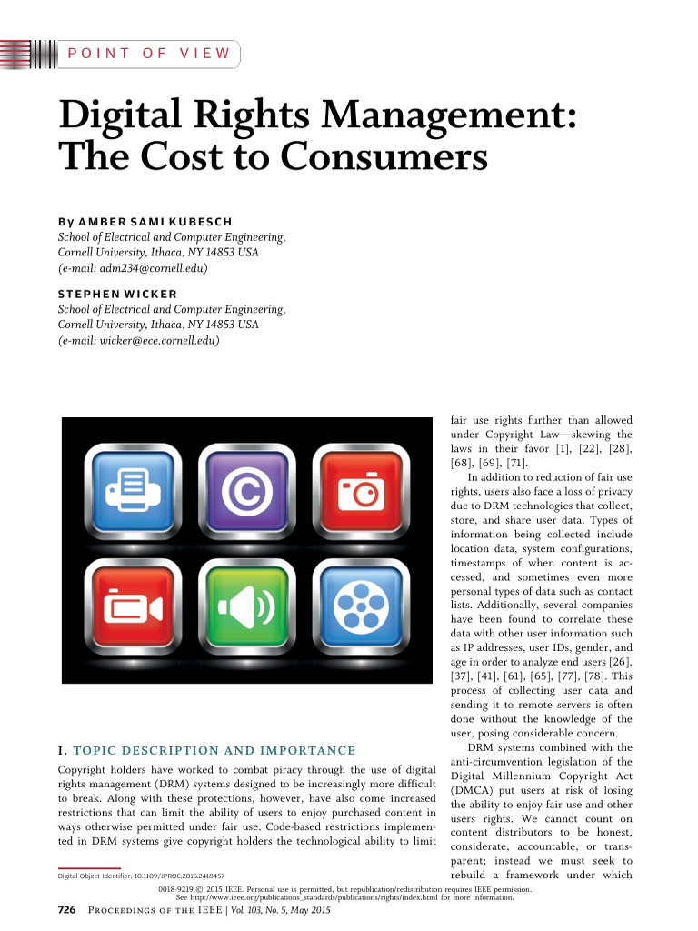 Impact of DRM on Consumer Rights | PDF | Digital Rights Management ...