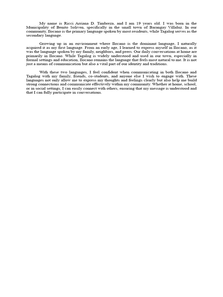 Timbreza, Ricci Arriana D | PDF