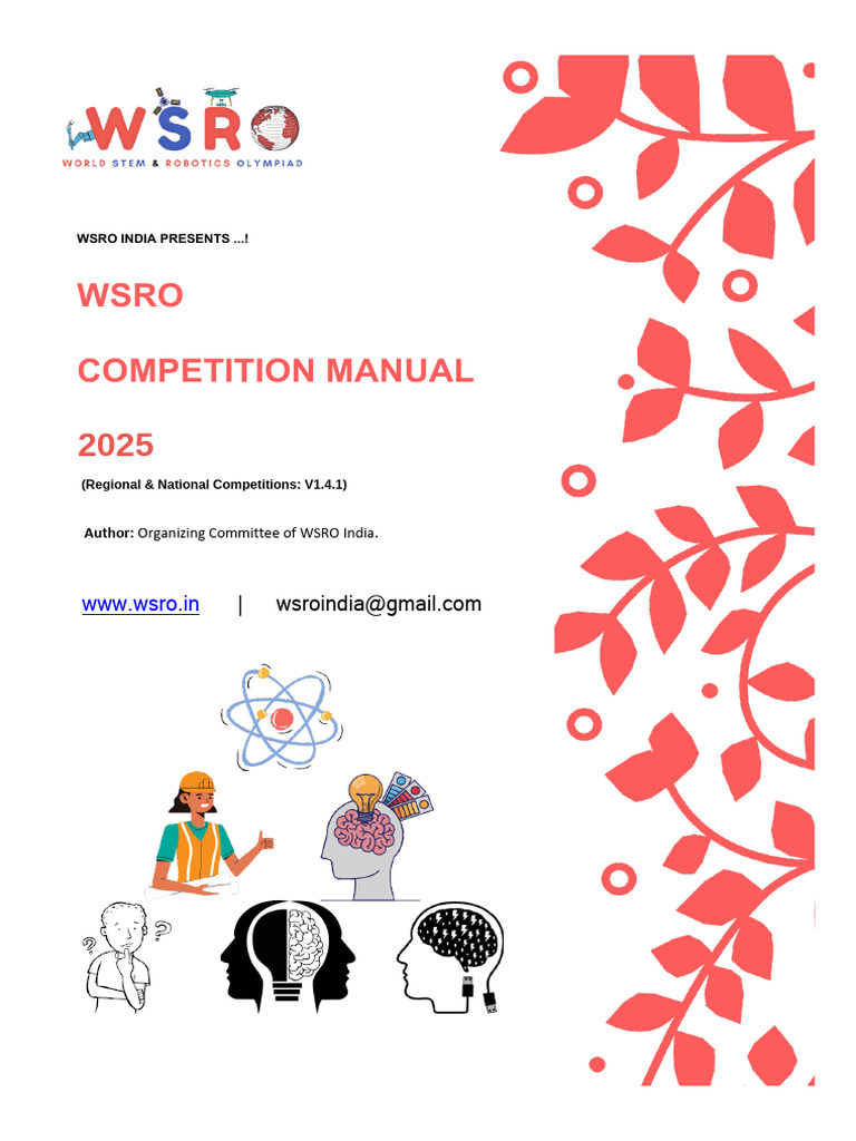WSRO India 2025 Competition Manual | PDF | Energy Conservation ...
